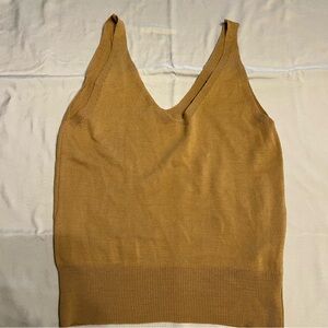CCK Style Brown/Tan Sweater Tank XL